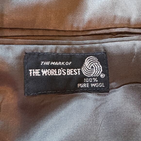 Vtg 70s Tweed Mens 38R 100% Wool Blazer Sport Coat USA Lined Heritage Preppy - Picture 11 of 16